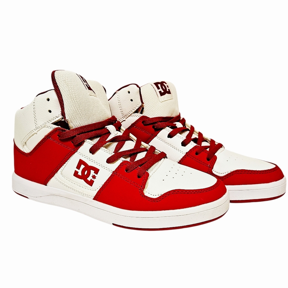 DC Cure Hi-Top Red and White Skate Sneakers ADYS400072 Men's Size 10.5 - Picture 6 of 10